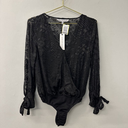 NWT Cupcakes & Cashmere Lace Long Sleeve Bodysuit Extra Small