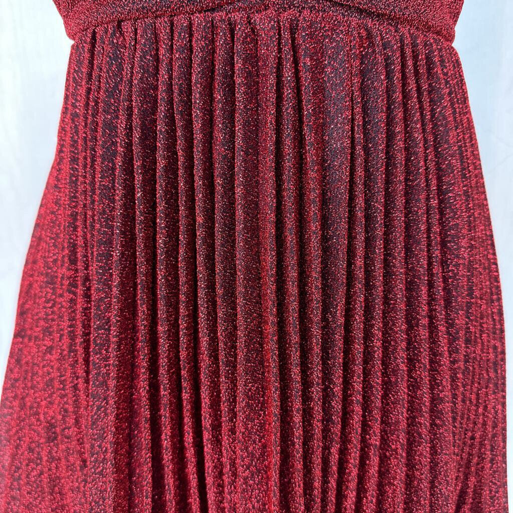 NWT Lulu's Pleated Glitter Mini Dress Medium