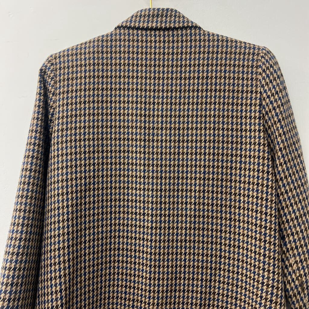 Vintage Sag Harbor Brown/ Blue Houndstooth Blazer 8P