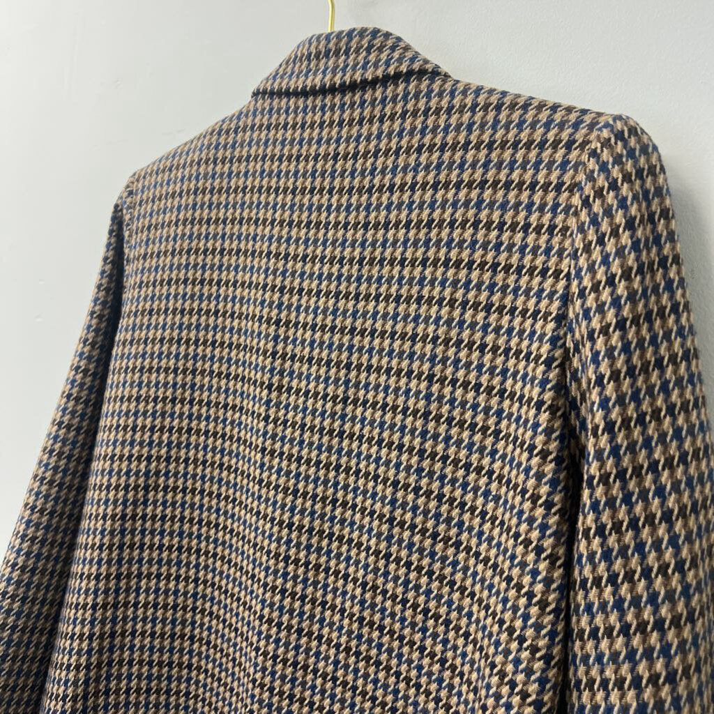 Vintage Sag Harbor Brown/ Blue Houndstooth Blazer 8P