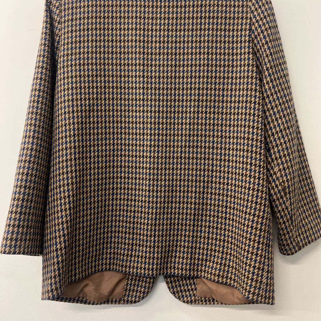 Vintage Sag Harbor Brown/ Blue Houndstooth Blazer 8P