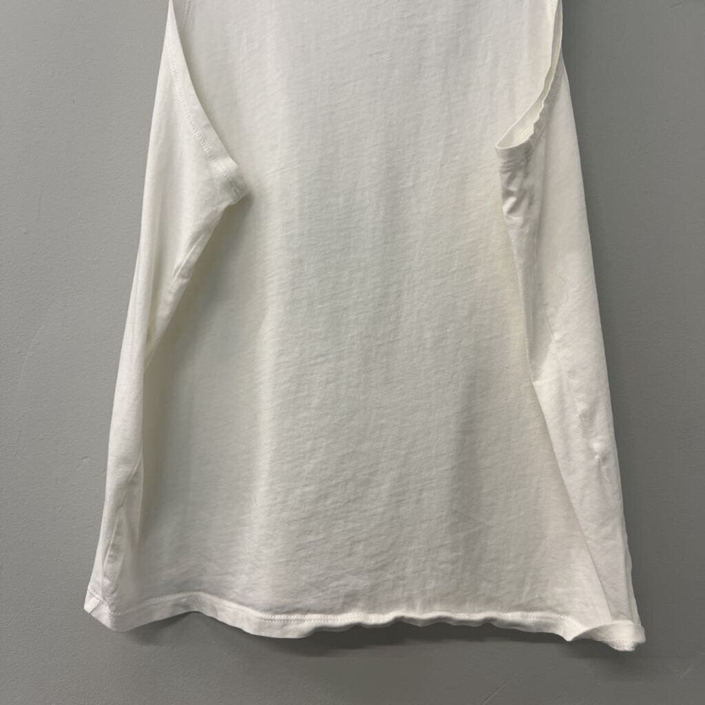 J Crew Cream Sleeveless Mock Neck Top Large