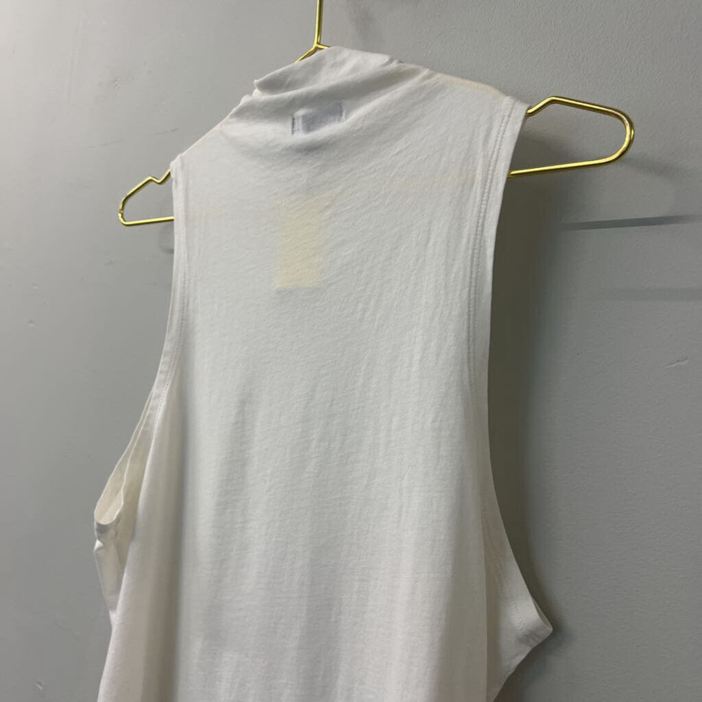 J Crew Cream Sleeveless Mock Neck Top Large