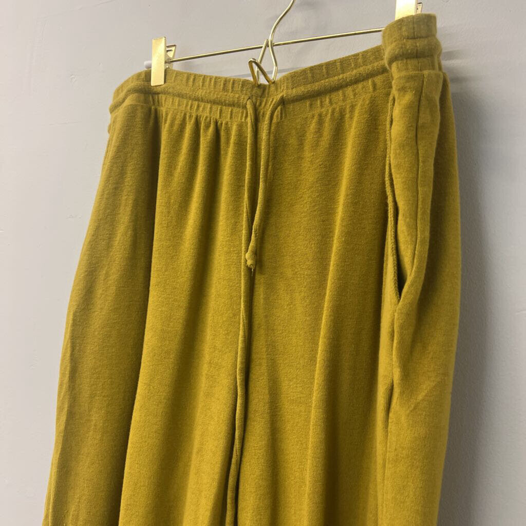 Daily Practice Green Terry Cloth Ankle Tie Pants Extra Large