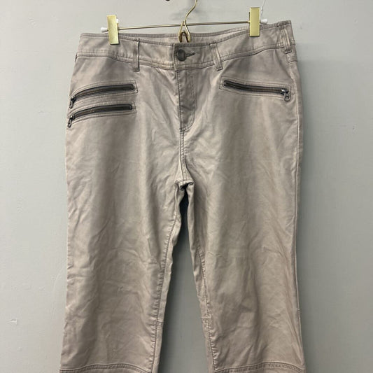 Free People Grey Leather Biker Pants 10