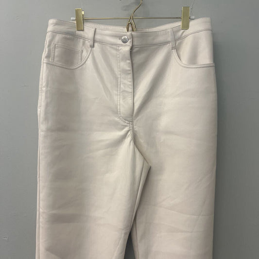 Wilfred Soft Cream Leather Wide Leg Pants 12