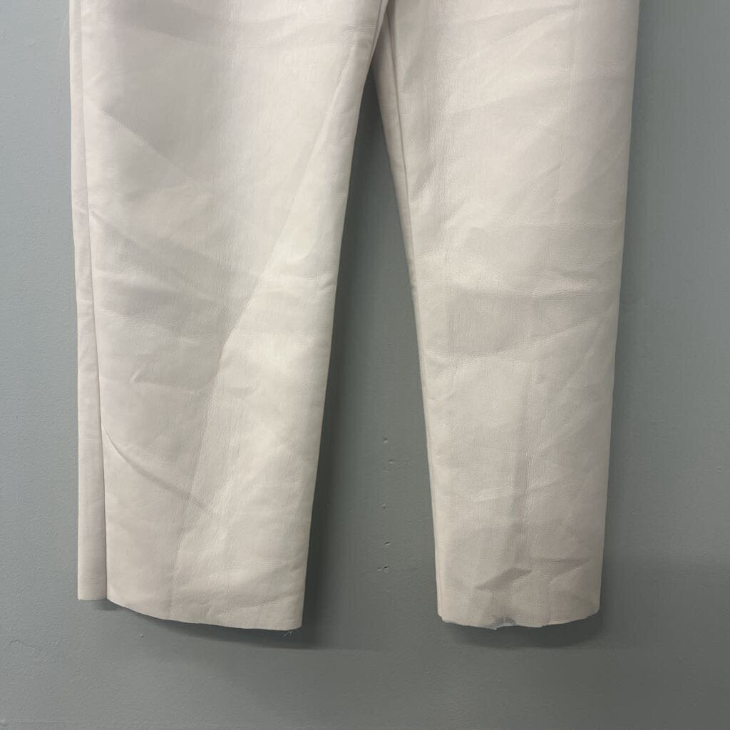 Wilfred Soft Cream Leather Wide Leg Pants 12