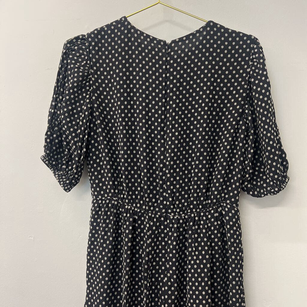 Derek Lam 10 Crosby Black/ White Print Short Sleeve Dress Medium