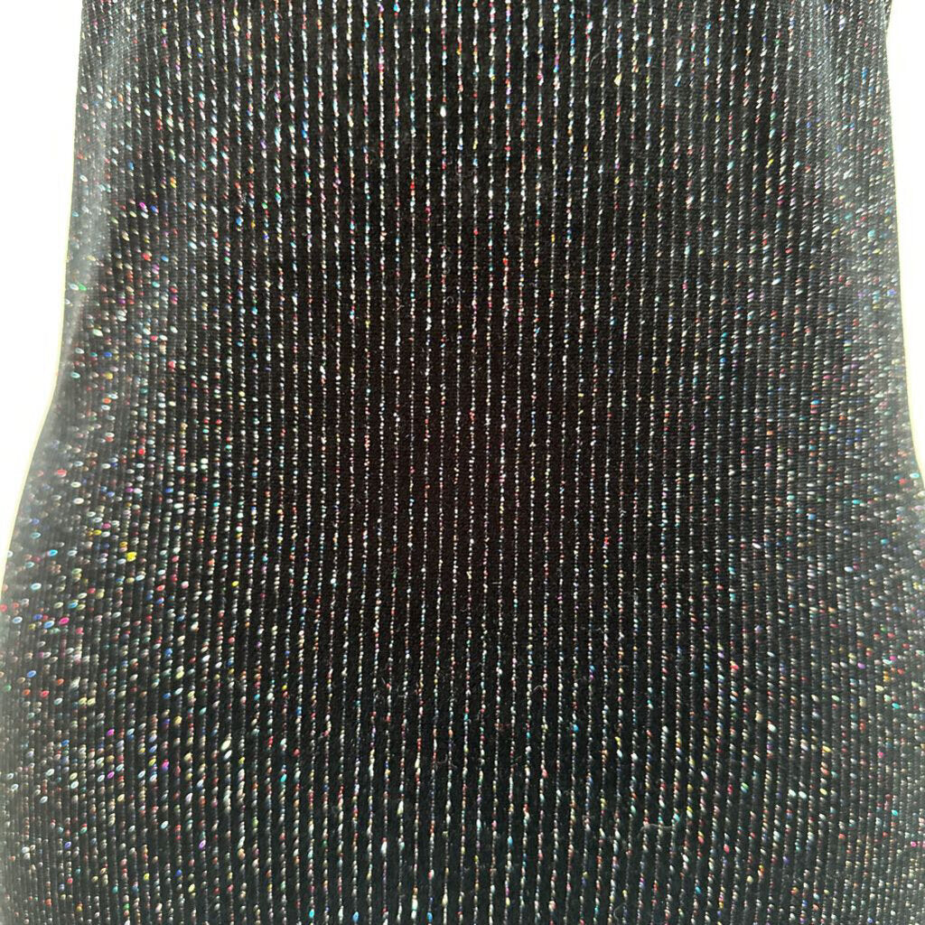 Velvet Glitter Thread Fitted Dress Large