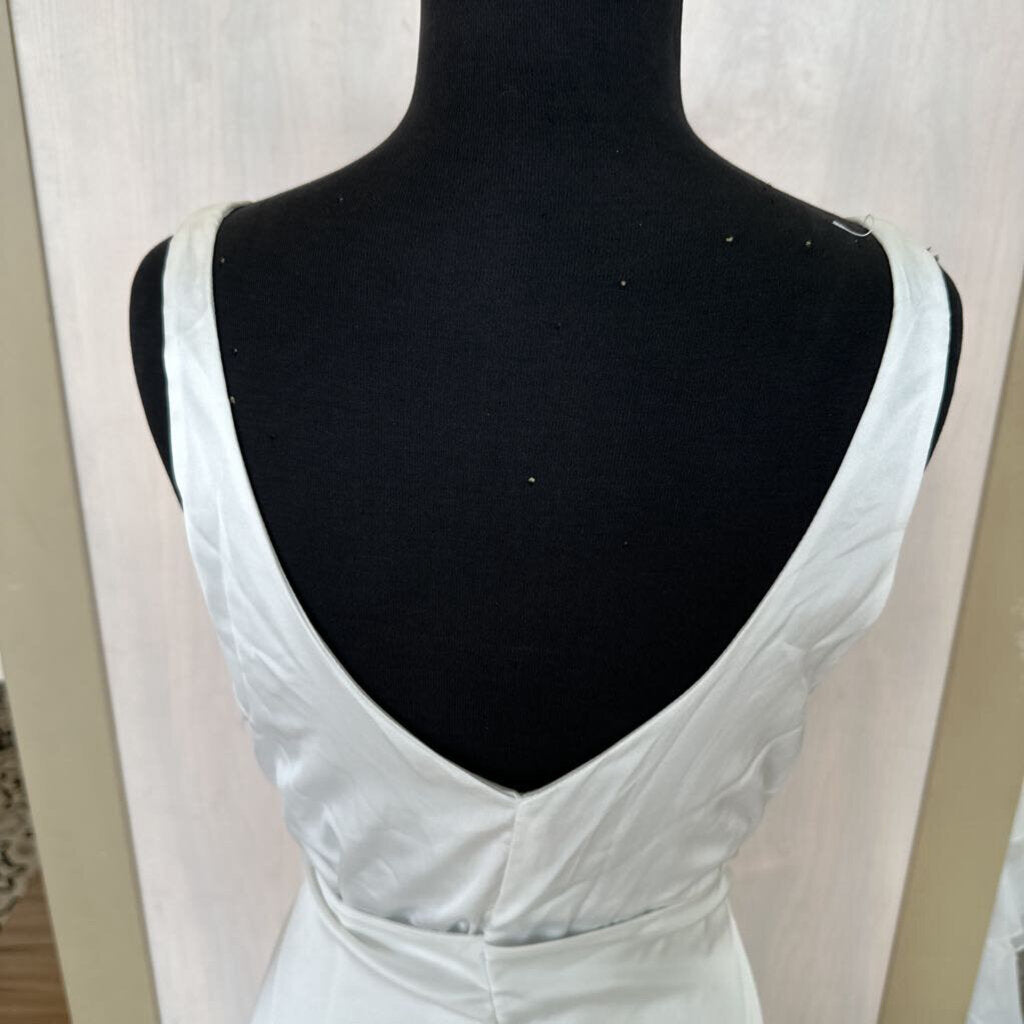 Show Me Your Mumu White Silky Tie Waist Dress Large