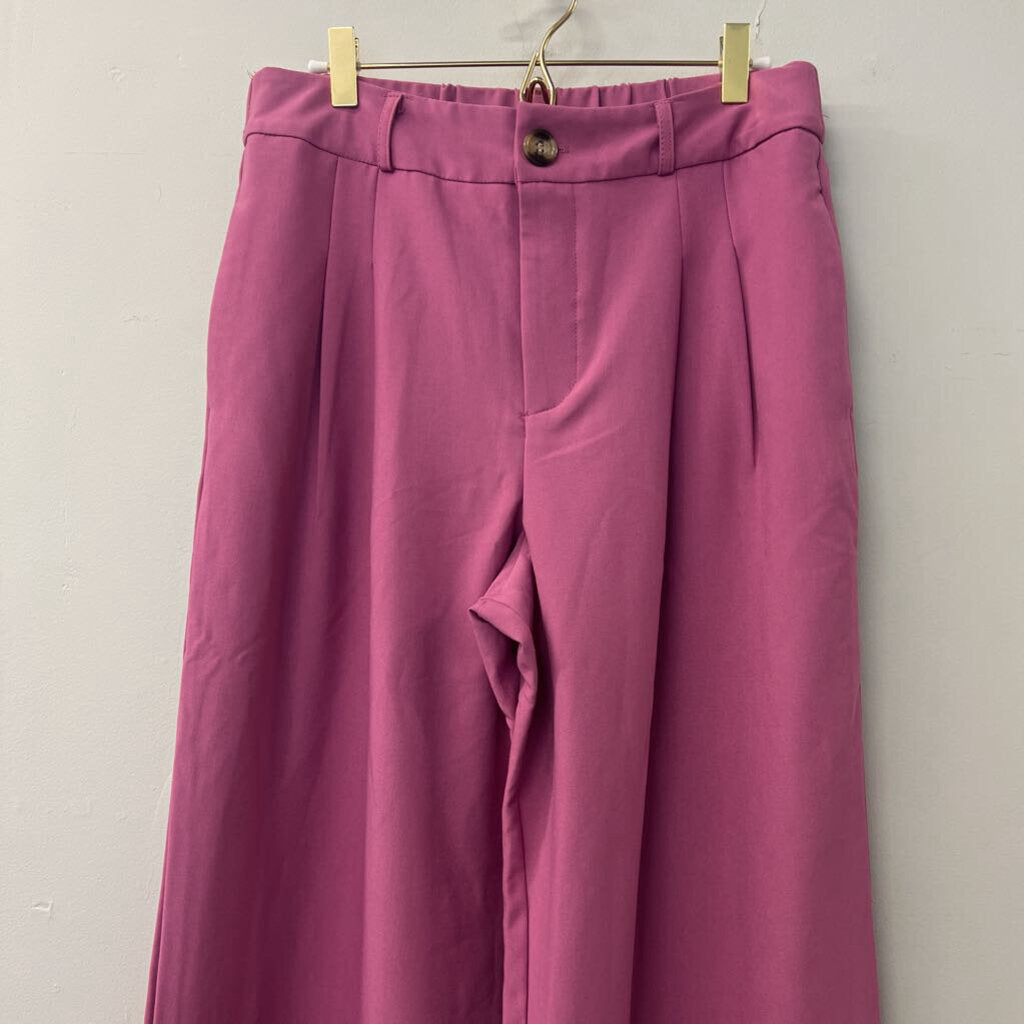 & merci Pink High Waisted Wide Leg Pants Large