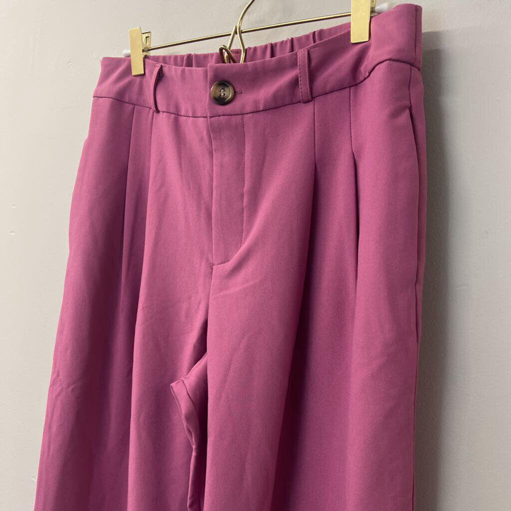 & merci Pink High Waisted Wide Leg Pants Large