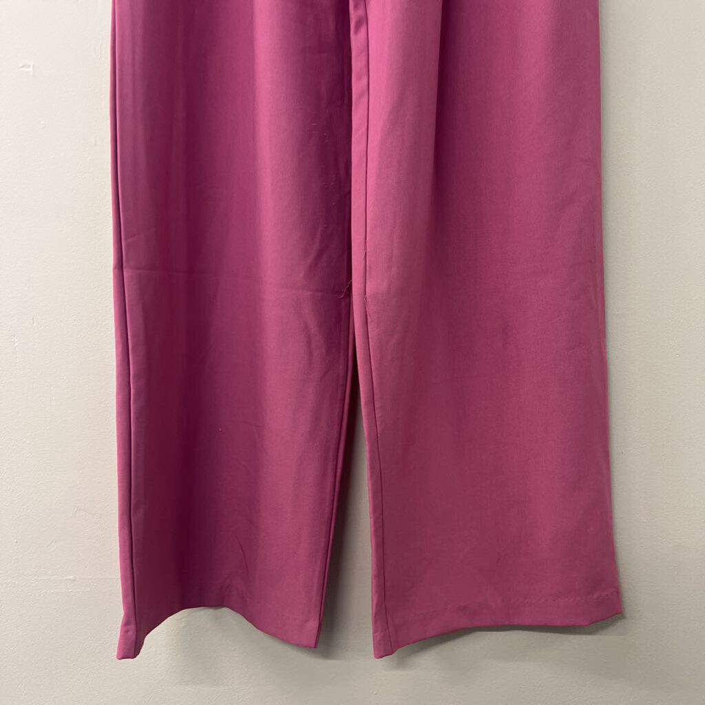 & merci Pink High Waisted Wide Leg Pants Large