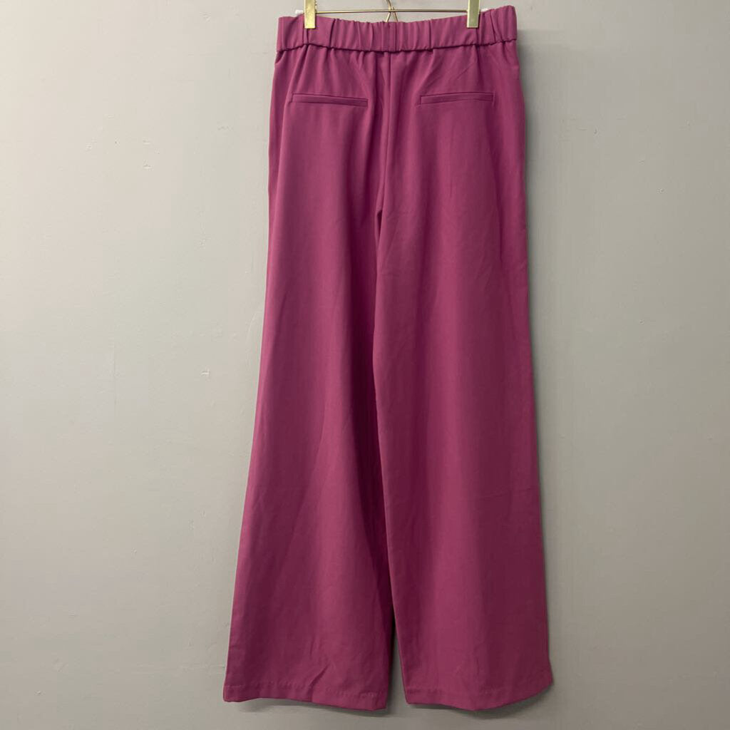 & merci Pink High Waisted Wide Leg Pants Large