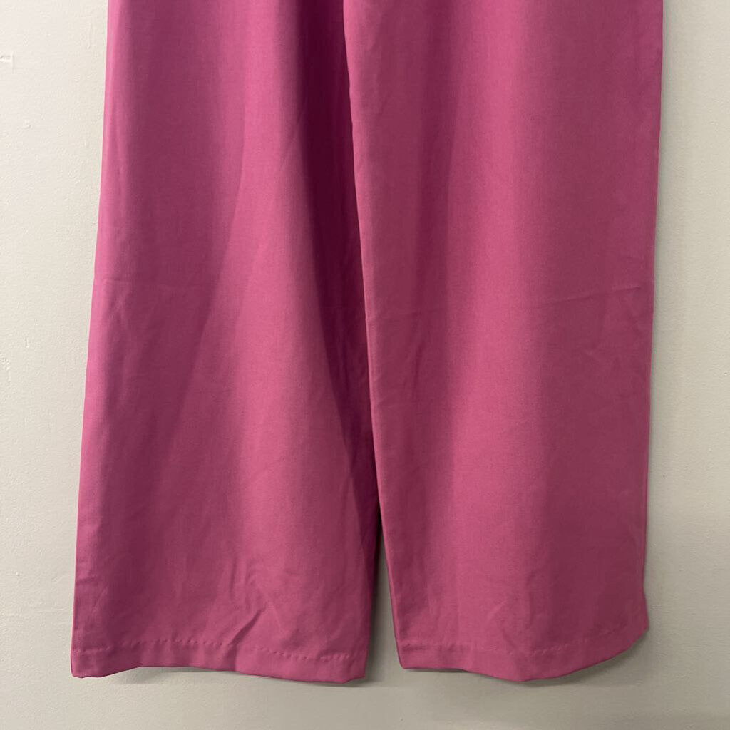 & merci Pink High Waisted Wide Leg Pants Large