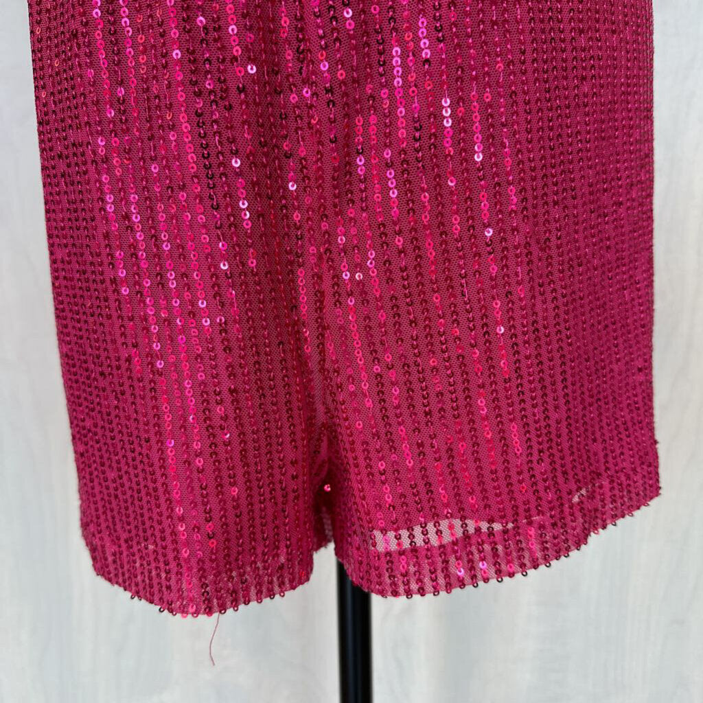 V-Neck Sequin Short Romper Extra Large