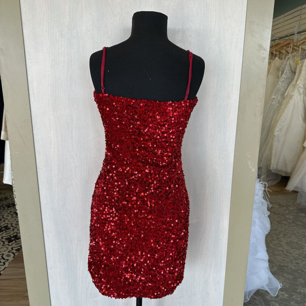 Velvet Sequin Mini Dress Small