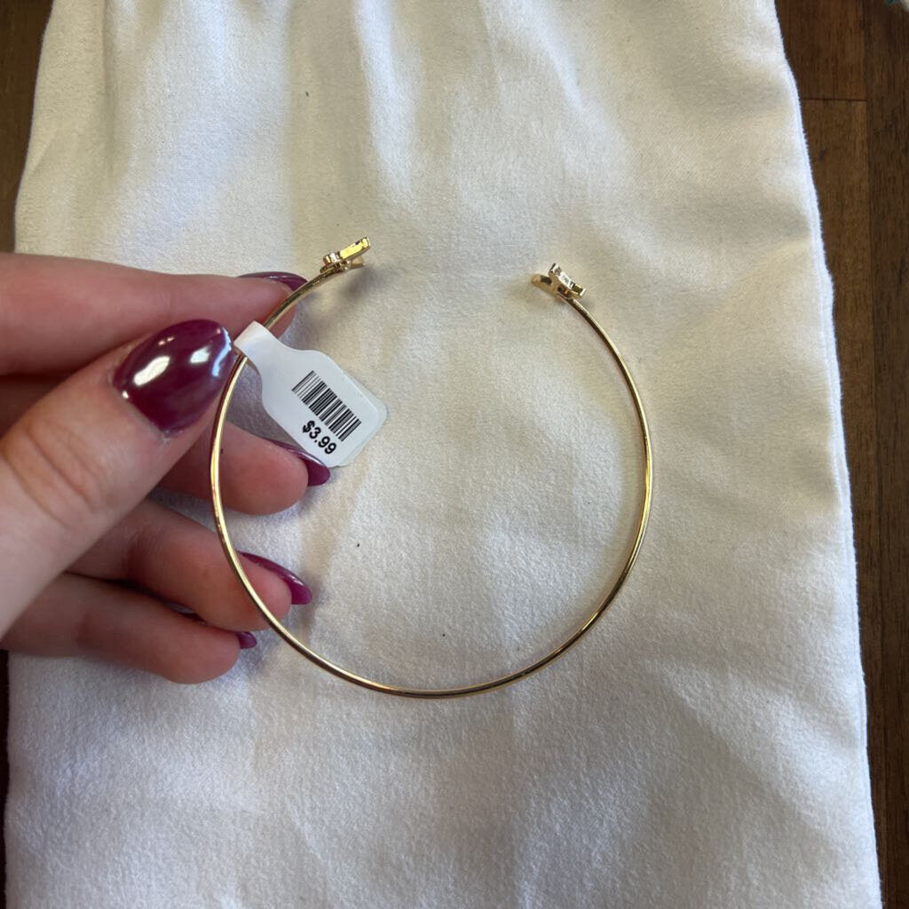 Dainty Gold Butterfly Bangle