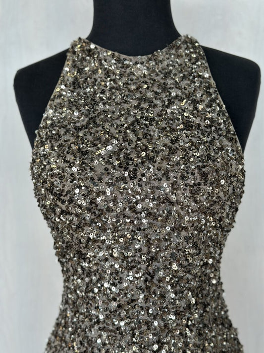 Parker High Neck Sequin Mini Dress Medium