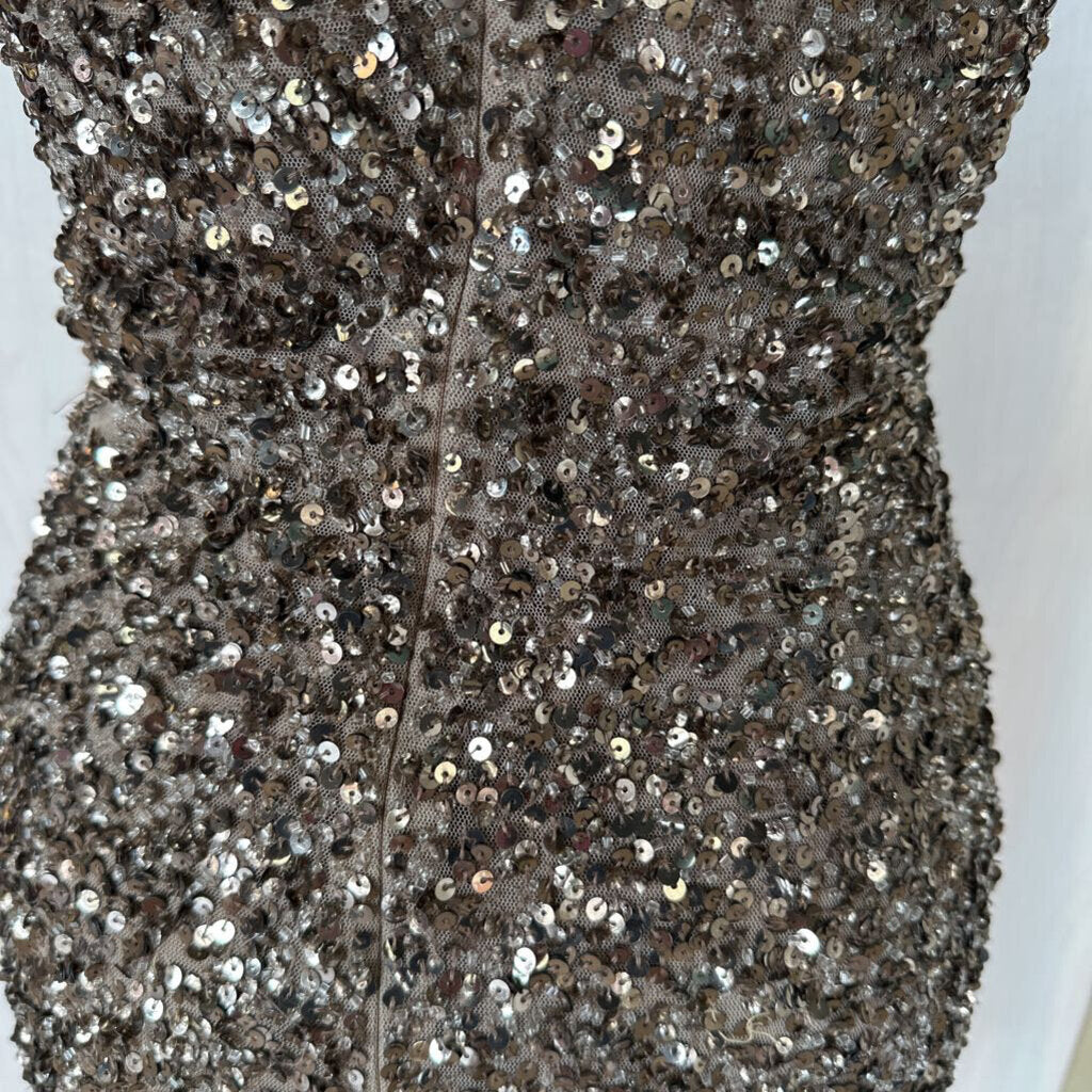 Parker High Neck Sequin Mini Dress Medium