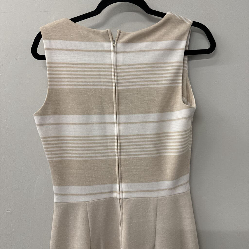 Vintage Beige/ White Stripe Top Jumpsuit Medium