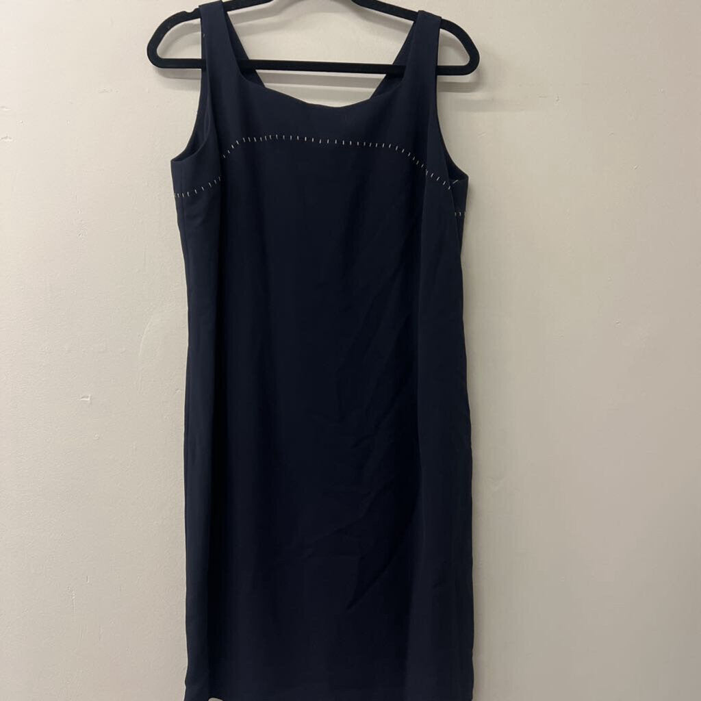 Dana Buchman Navy Sleeveless Shift Dress 12P