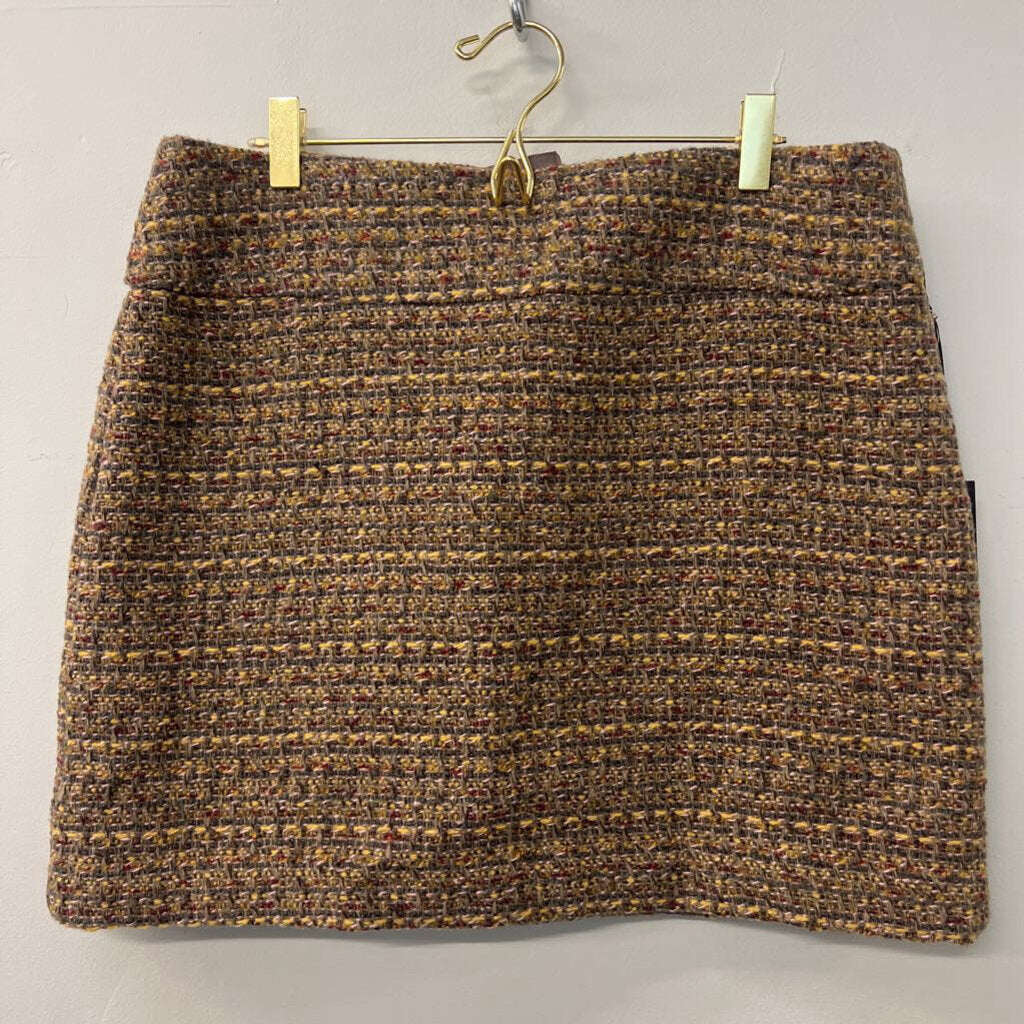 Willi Smith Brown Tweed Mini Skirt 10