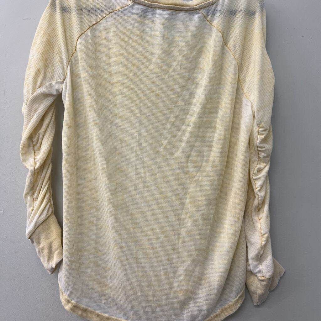 Jane and Delancey Yellow/ White Long Sleeve Top Large