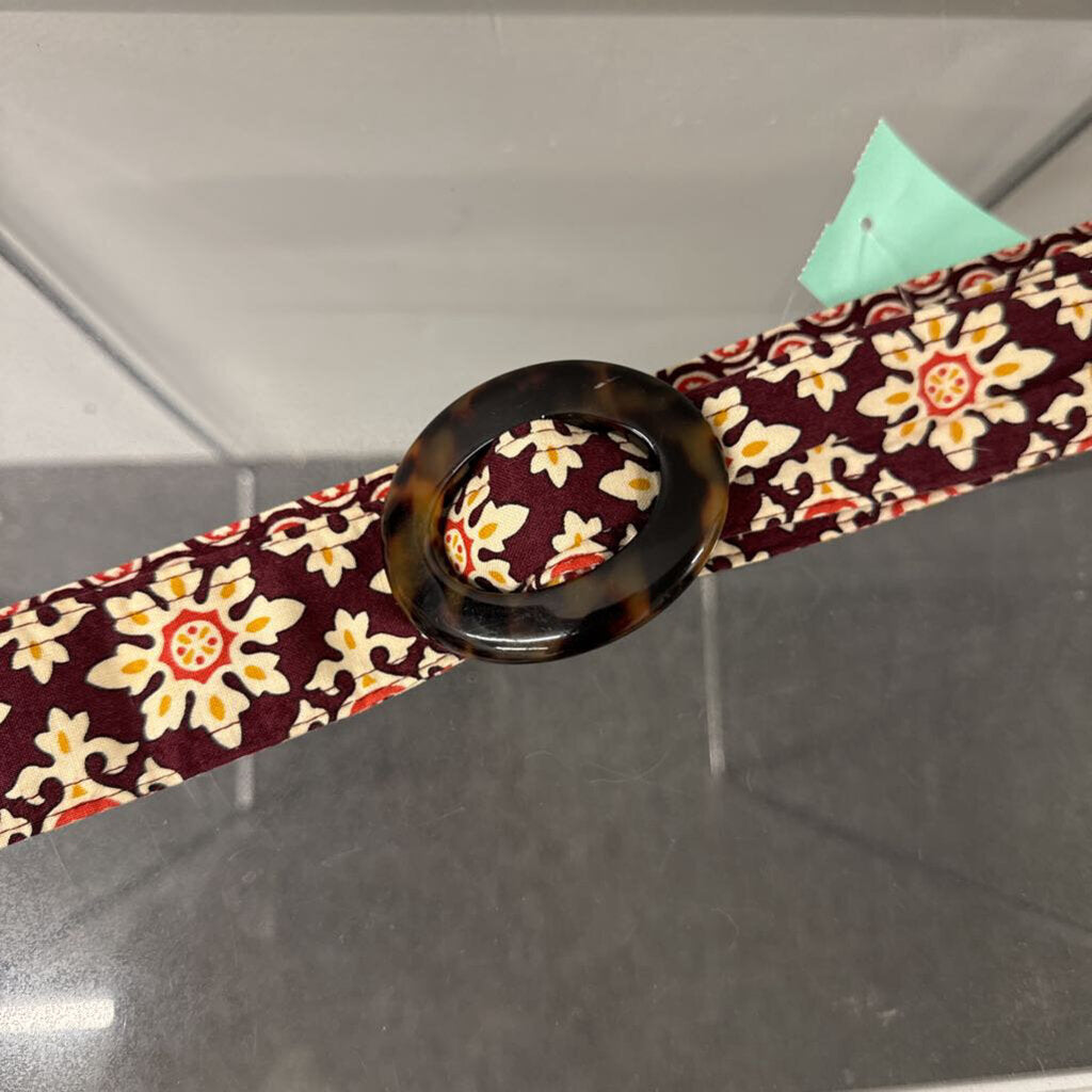 Vera Bradley Burgundy Print Adjustable Belt