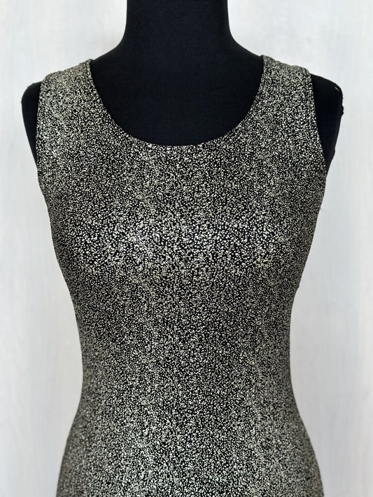 Lipstick Metallic Dotted Cut Out Dress Small