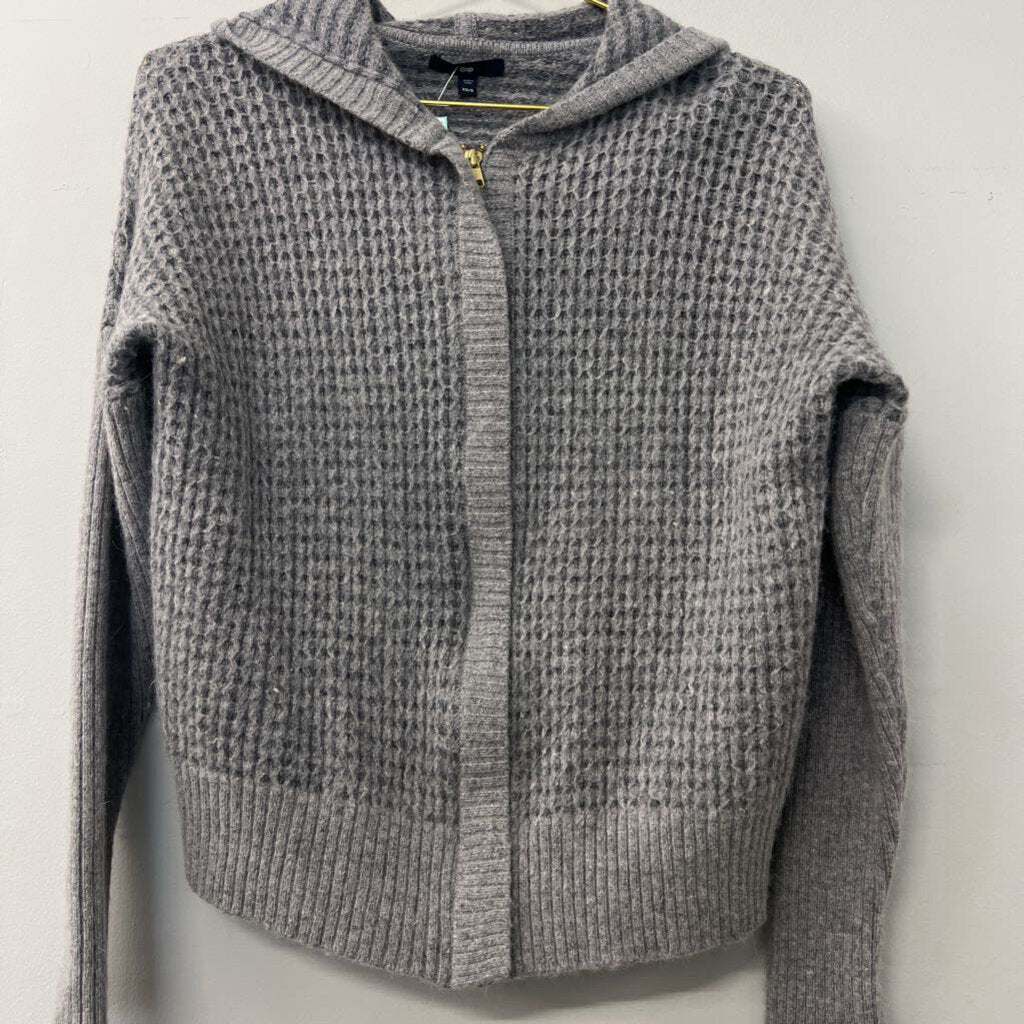 Gap Wool Blend Zip Up Textured Sweater Extra Small