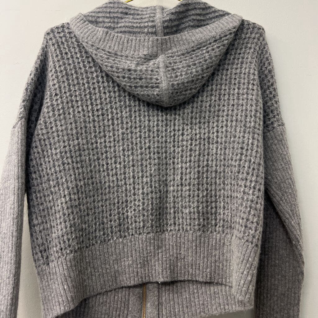 Gap Wool Blend Zip Up Textured Sweater Extra Small