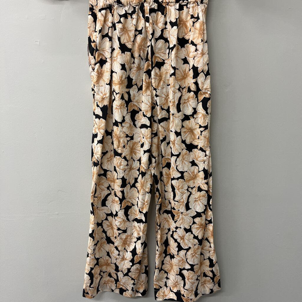 Assual Floral Print Jumpsuit Small