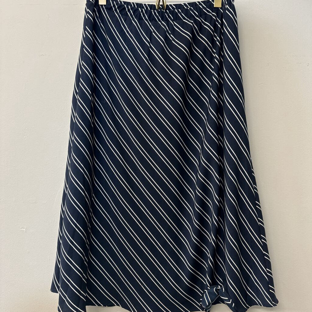 Banana Republic Diagonal Stripe Midi Skirt Extra Small