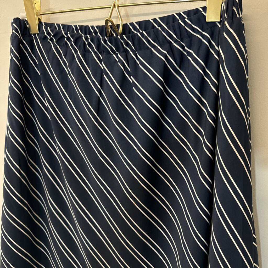 Banana Republic Diagonal Stripe Midi Skirt Extra Small