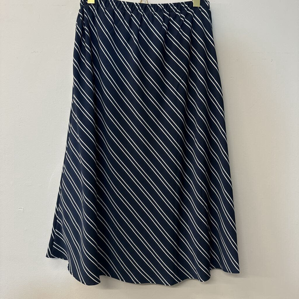 Banana Republic Diagonal Stripe Midi Skirt Extra Small