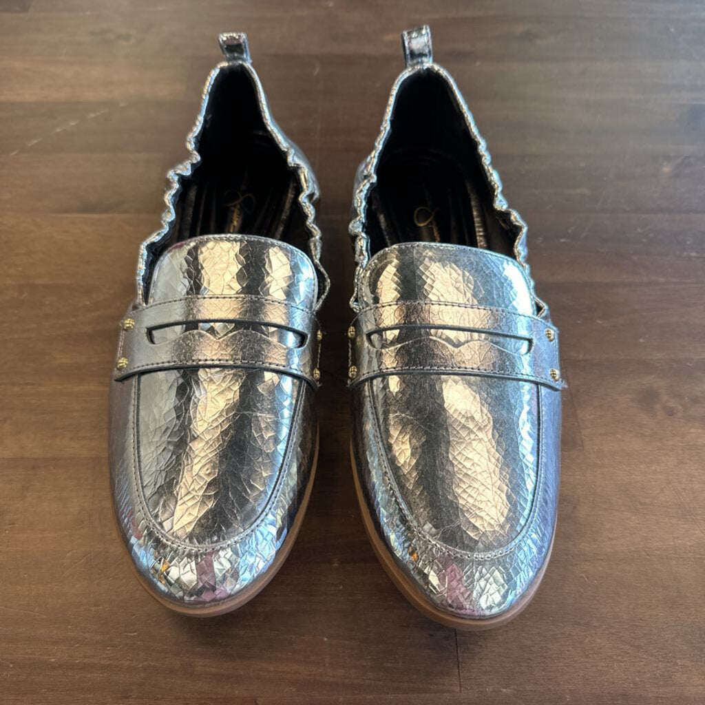 Jessica Simpson Metallic Loafers 8.0