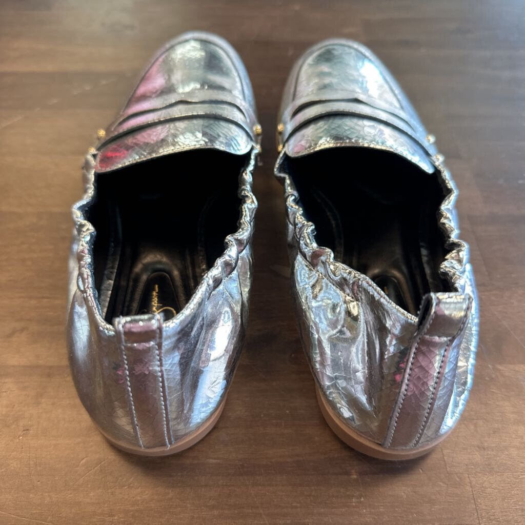 Jessica Simpson Metallic Loafers 8.0