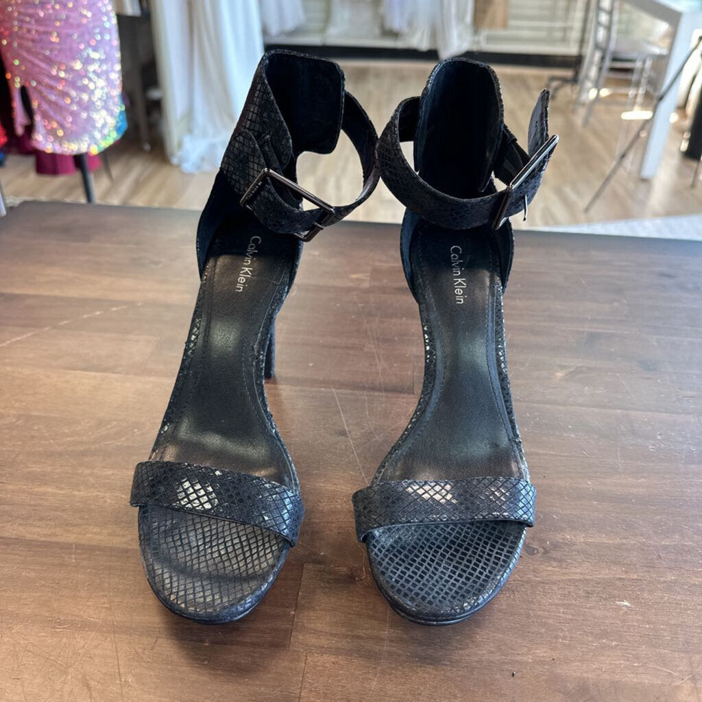 Calvin Klein Vivian Ankle Strap Heel 8.0