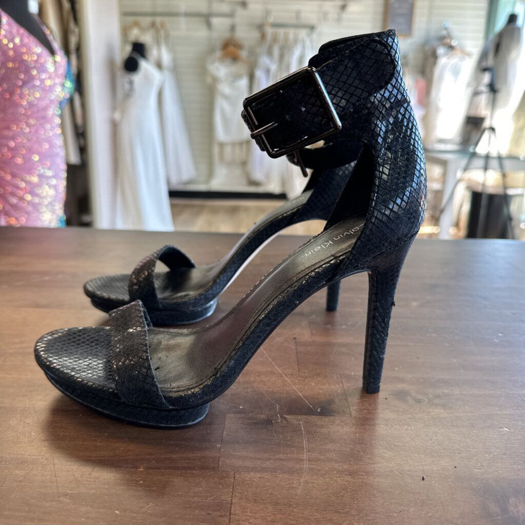 Calvin Klein Vivian Ankle Strap Heel 8.0