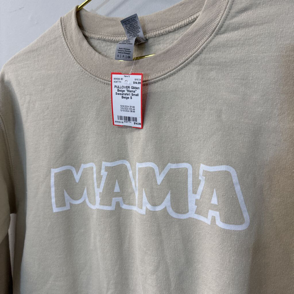 Beige "Mama" Sweatshirt Small