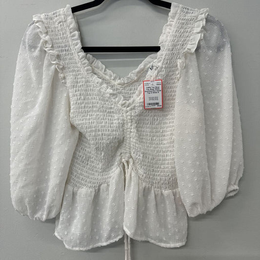 Top Shop White Smocked Dot Detail Top 6