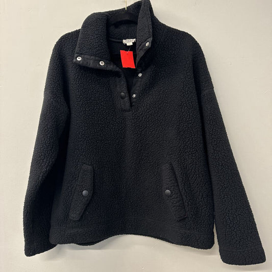 J Crew Vintage Fleece Black Pullover Large