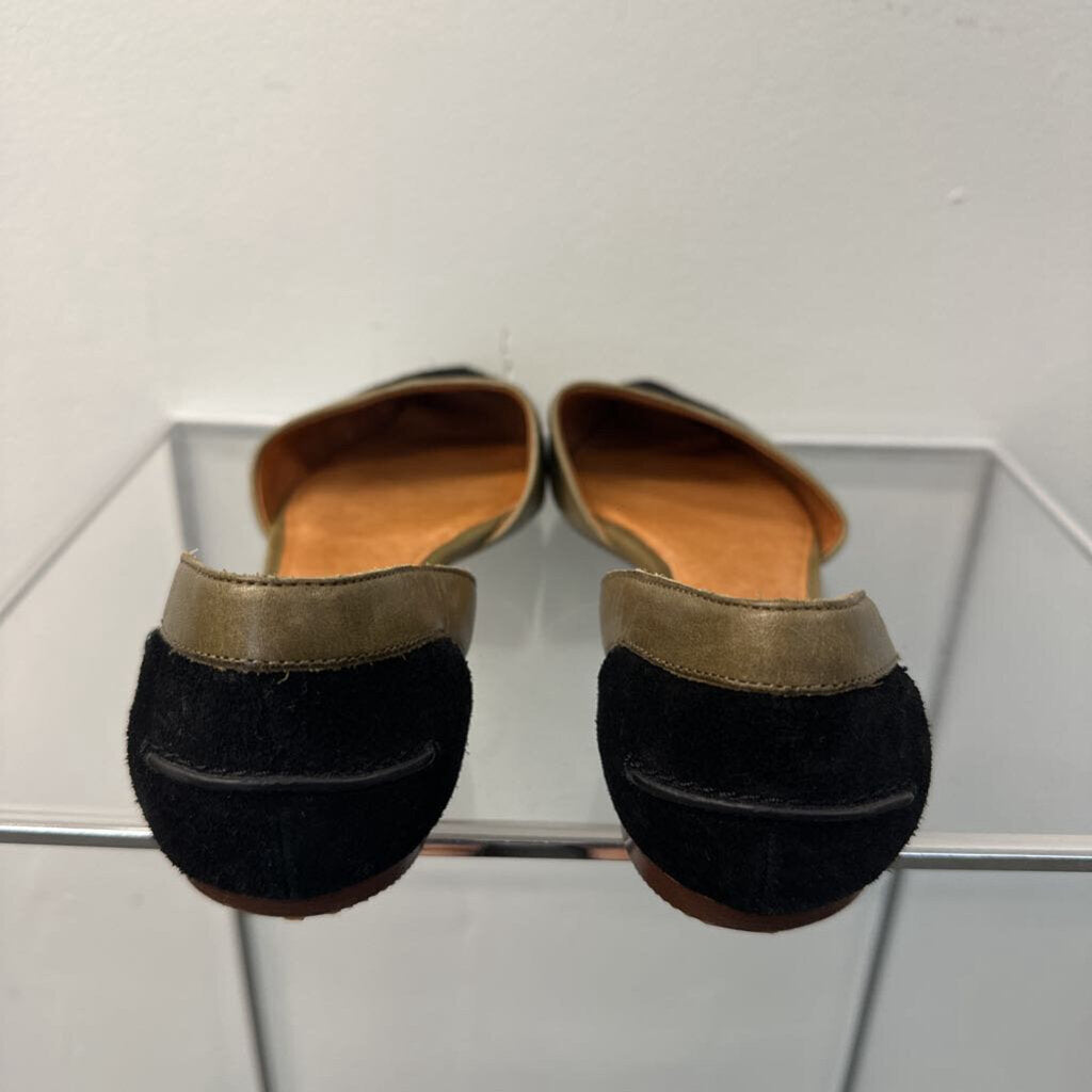 Madewell Black/ Brown Point Toe Flats 10