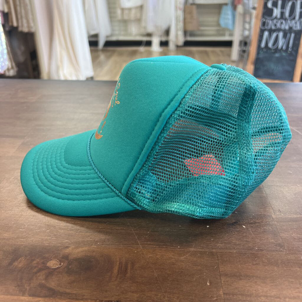 Teal/ Gold 'Mermaid Soul' Trucker Hat