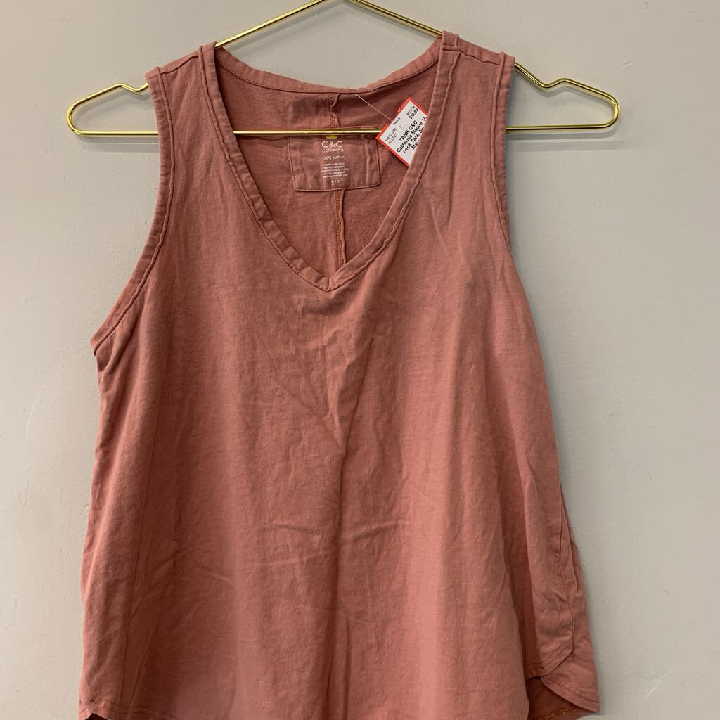 Mauve V-neck Tank Small