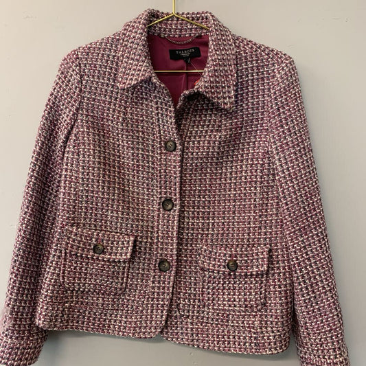 Purple/Cream Tweed Jacket 10P