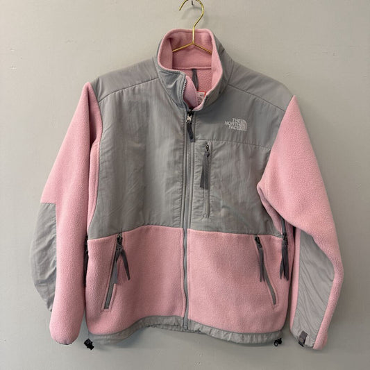 The North Face Pink/Grey Fleece Zip Up Medium