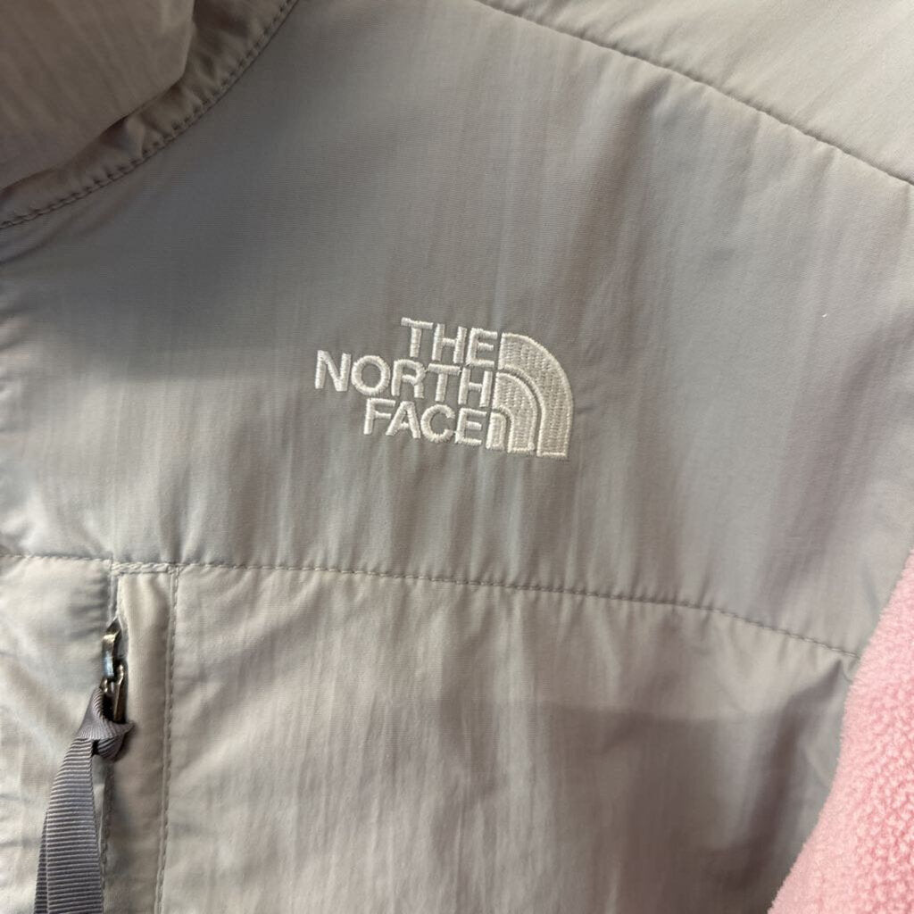 The North Face Pink/Grey Fleece Zip Up Medium