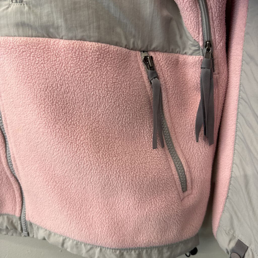 The North Face Pink/Grey Fleece Zip Up Medium